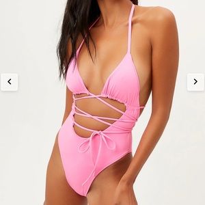 SOLD. Frankie’s Bikinis Gemma wrap one piece swimsuit